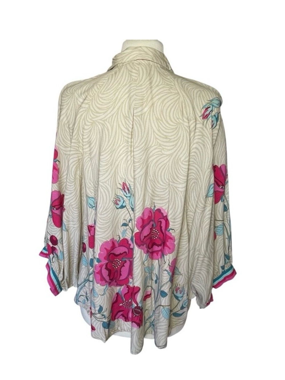 ANTHROPOLOGIE BL'NK LONDON
Women's Boho Zella
Dolman Pink Floral Top Medium - Picture 5 of 5